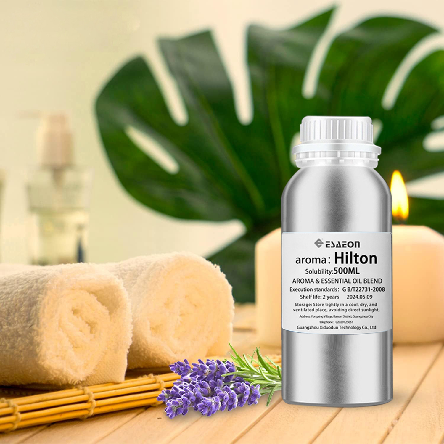 Kingsley Home hotel diffuser oil displayed in a calm spa-inspired setting